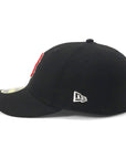 別注 ニューエラ LP 59FIFTY SIDE PATCH UNDER VISOR BOSブラック