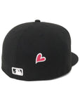 ニューエラ 59FIFTY HEART UNDER VISOR NYブラック