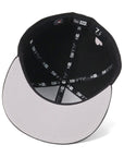 ニューエラ 59FIFTY HEART UNDER VISOR LAブラック