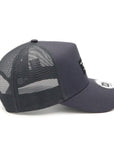 別注 ニューエラ 9FORTY A-FRAME TRUCKER BLACK PATCH グラファイト